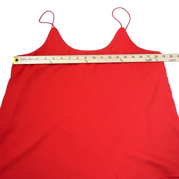 Harper Heritage Top Womens Size M Orange 2-Layer Loose Flowy Fit Date Night Chic - Picture 5 of 8